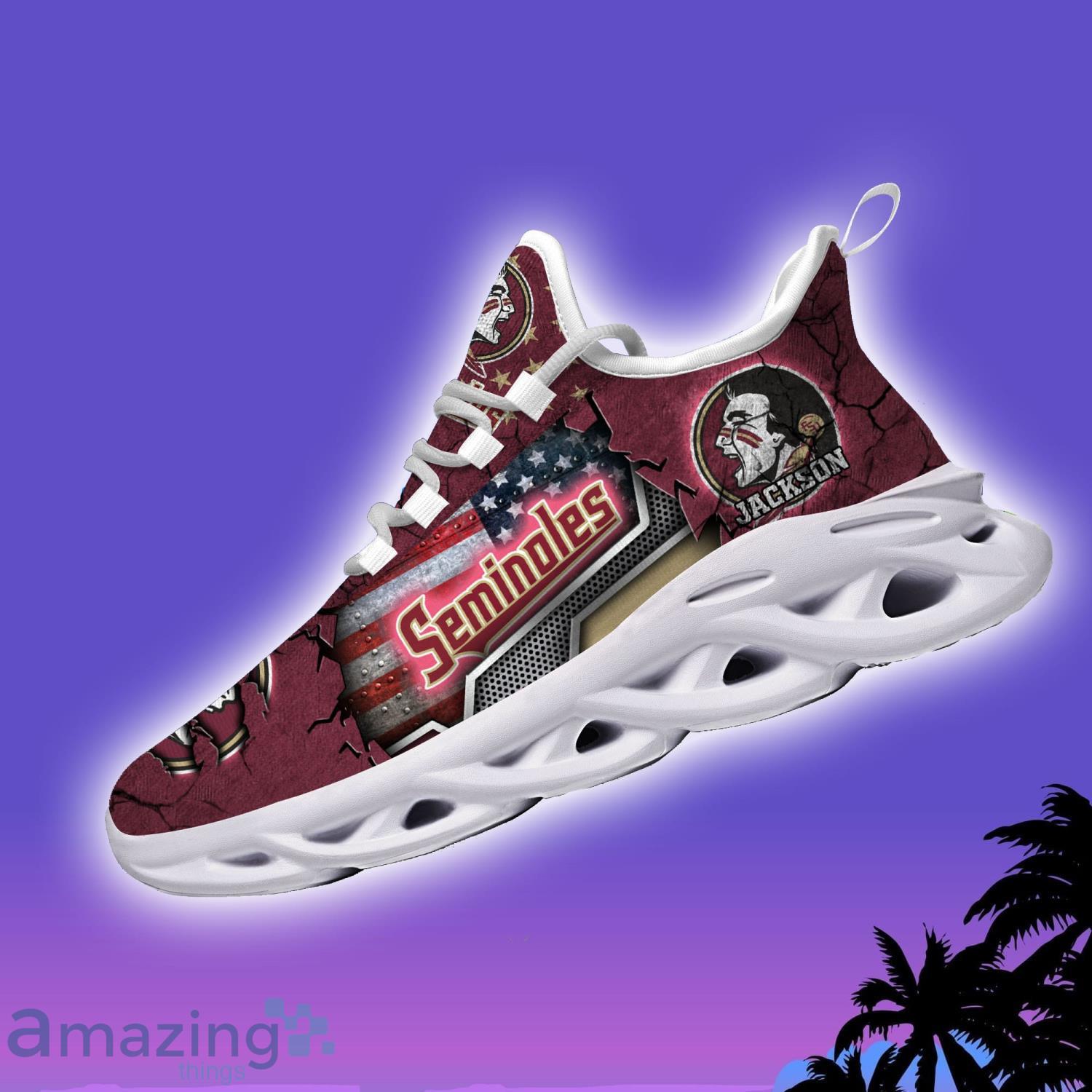 Florida State Seminoles NCAA2 Clunky Sneakers Custom Name Sport Max Soul Shoes For Fan image Florida State Seminoles NCAA2 Clunky Sneakers Custom Name Sport Max Soul Shoes For Fan Product Photo 3