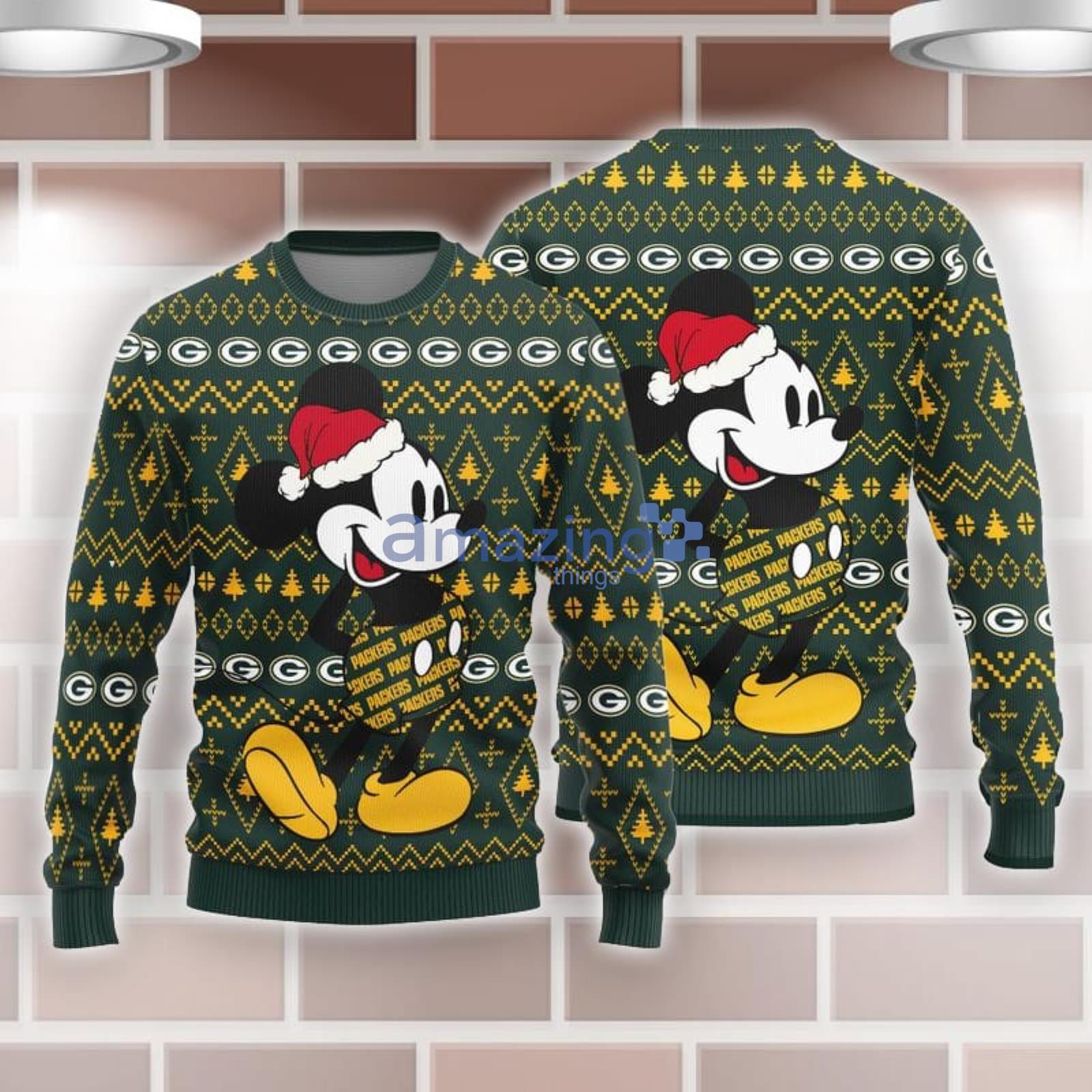 Green Bay Packers Mickey Mouse Knit NFL Ugly Christmas Sweaters - Bring  Your Ideas, Thoughts And Imaginations Into Reality Today