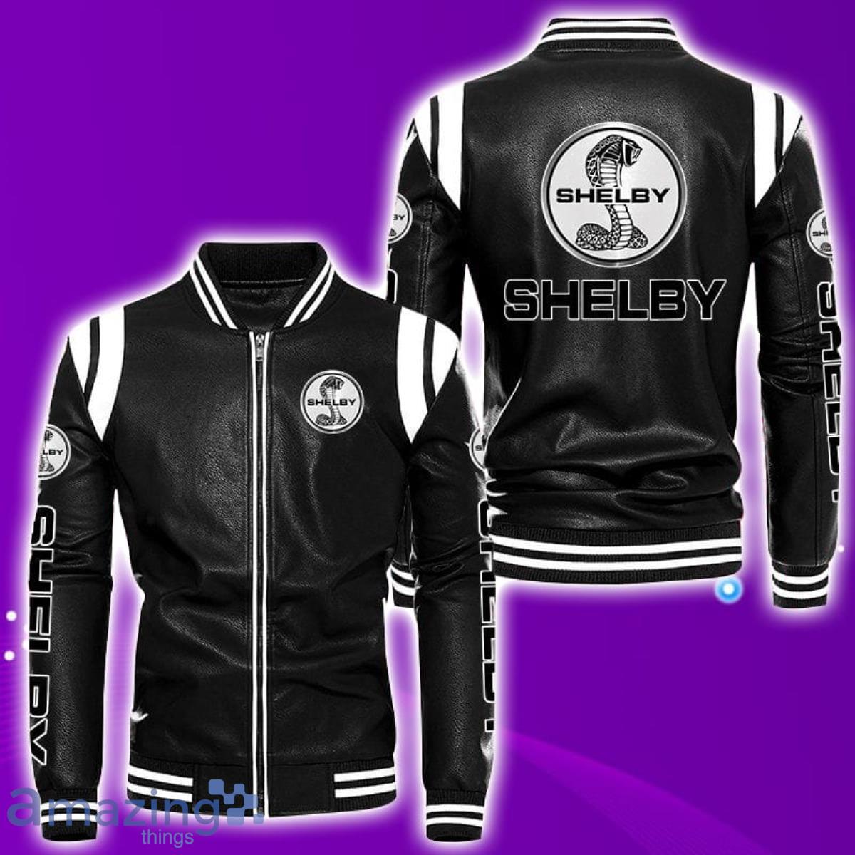 Ford Shelby Leather Bomber Jacket Best Gift For Men And Women Fans Product Photo 1