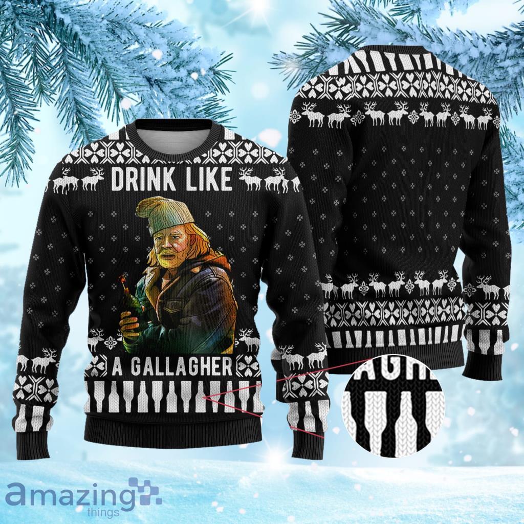 Frank Gallagher Shameless Ugly Christmas Sweater Black Gift For Men And Women Product Photo 1 Frank Gallagher Shameless Ugly Christmas Sweater Black Gift For Men And Women Product Photo 1