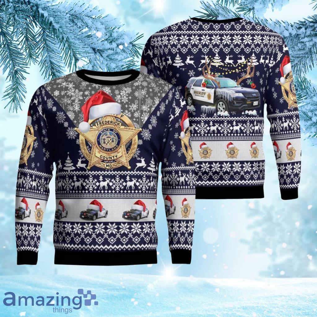 Frederick, Maryland, Frederick County Office Christmas Ugly Sweater 3D Product Photo 1