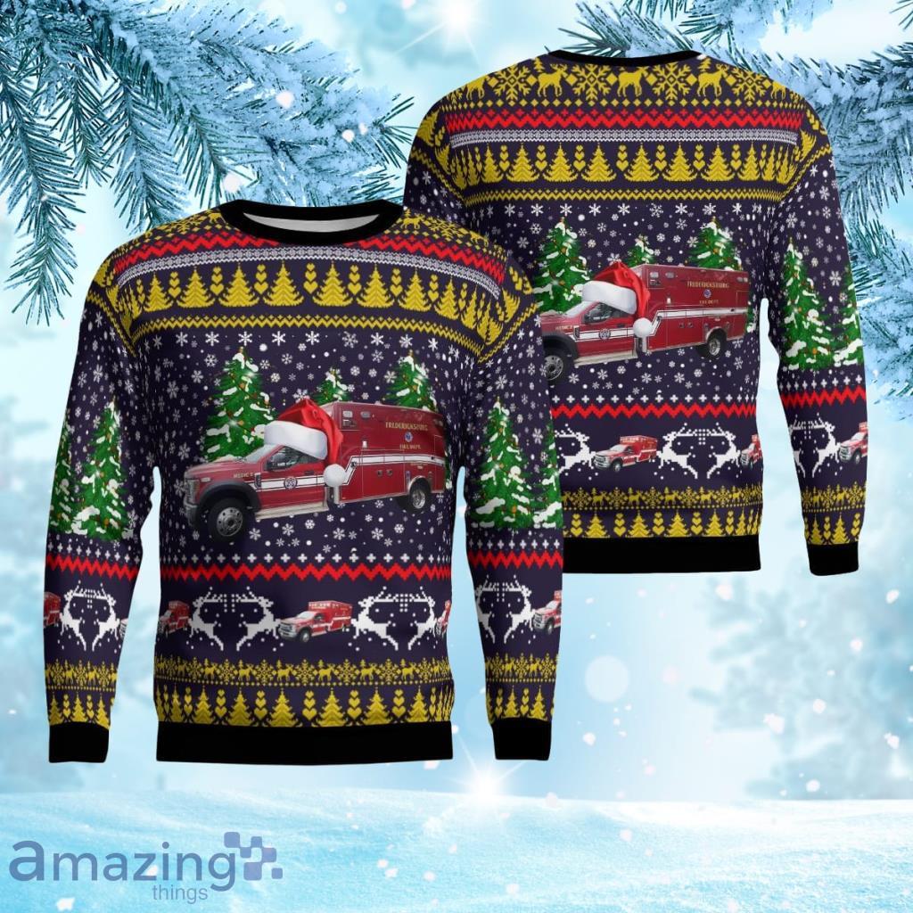 Fredericksburg Fire Department Medic 2 Aop Ugly Sweater 3D Gift For Men And Women Product Photo 1