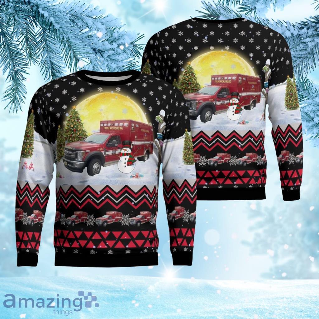 Fredericksburg Fire Department Medic 2 Ugly Sweater 3D Gift For Men And Women Product Photo 1