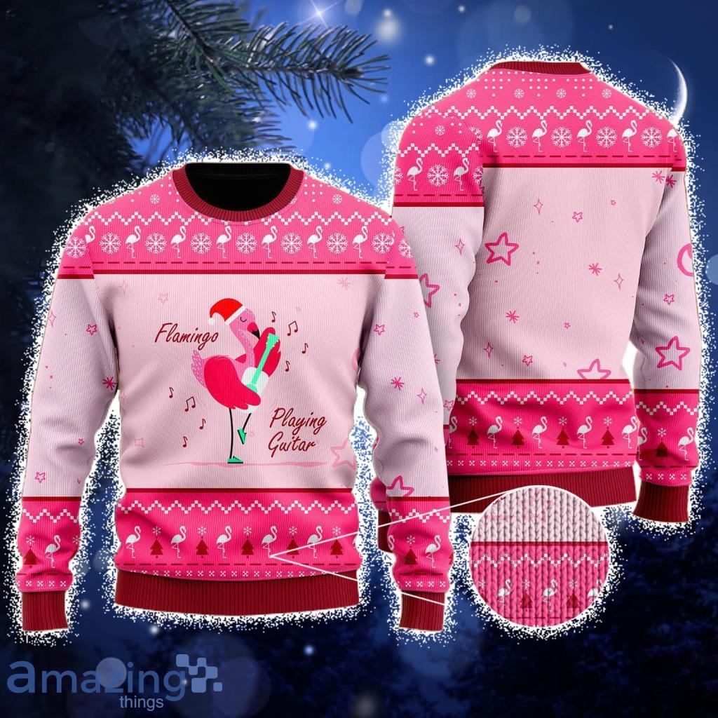Tacky Christmas Sweaters, Pink Flamingo Ugly Christmas Sweaters