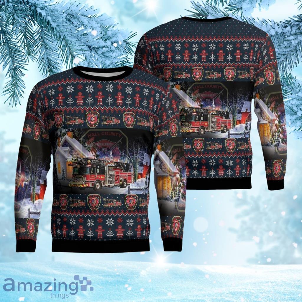 Gainesville, Georgia, Hall County Fire Services Aop Ugly Sweater 3D Gift For Men And Women Product Photo 1