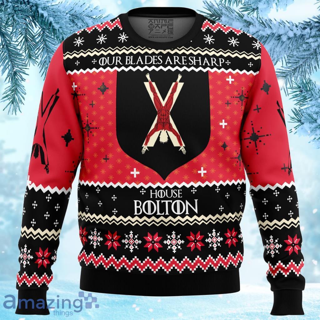 Game Of Thrones House Bolton Ugly Christmas Sweater 3D Gift Christmas Funny image Game Of Thrones House Bolton Ugly Christmas Sweater 3D Gift Christmas Funny Product Photo 1