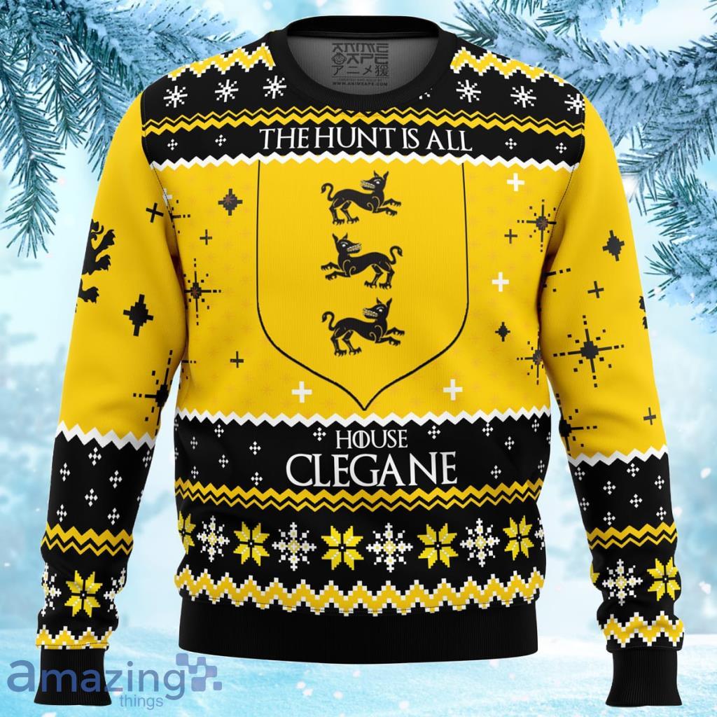 Game Of Thrones House Clegane Ugly Christmas Sweater 3D Gift Christmas Funny image Game Of Thrones House Clegane Ugly Christmas Sweater 3D Gift Christmas Funny Product Photo 1