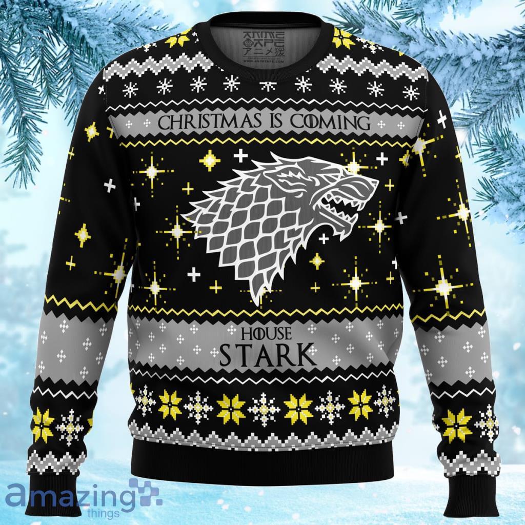 Game Of Thrones House Stark Ugly Christmas Sweater 3D Gift Christmas Funny image Game Of Thrones House Stark Ugly Christmas Sweater 3D Gift Christmas Funny Product Photo 1