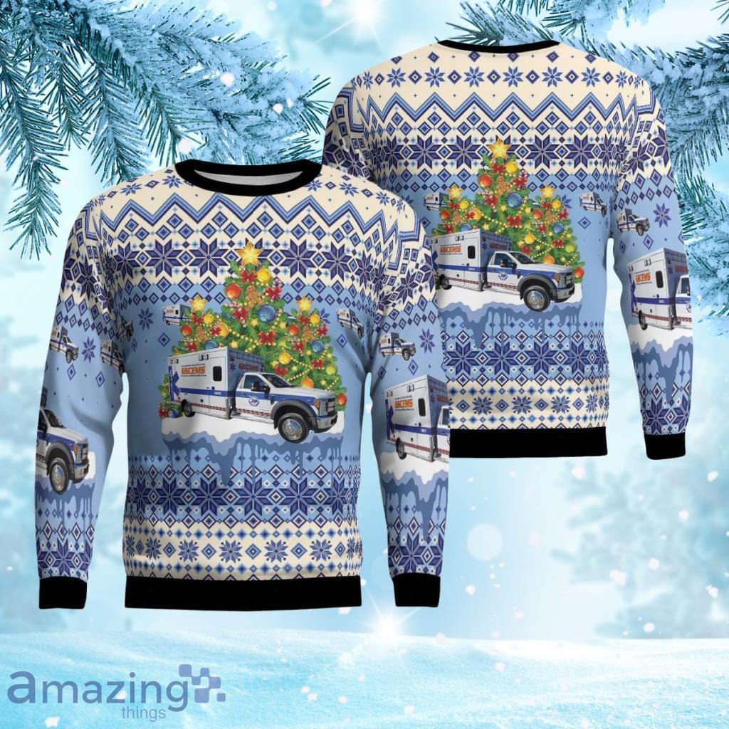 Georgetown, Kentucky, Georgetown - Scott County Emergency Medical Services Christmas Ugly Sweater 3D Gift For Men And Women Product Photo 1