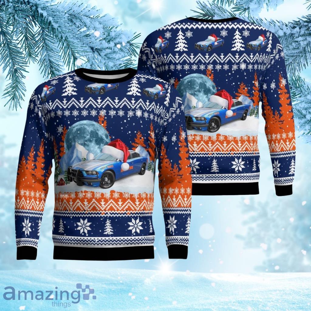 Georgia State Patrol 2014 Dodge Charger Christmas Ugly Sweater 3D Gift For Men And Women Product Photo 1