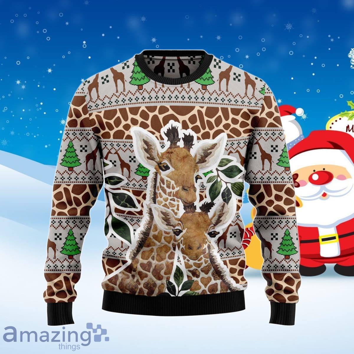 Giraffe Family Ugly Christmas Sweater Best Gift For Men And Women Product Photo 1