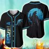 Godzilla Jersey Godzilla Black Baseball Jersey Shirt
