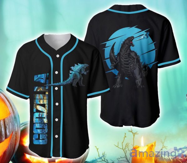 Godzilla Jersey Godzilla Black Baseball Jersey Shirt Product Photo 1