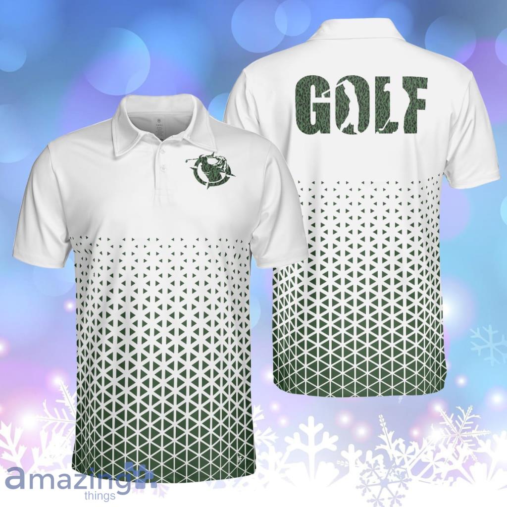 Golf Texture Aluminium Polo Shirt, Triangle Geometric Polo Shirt Product Photo 1