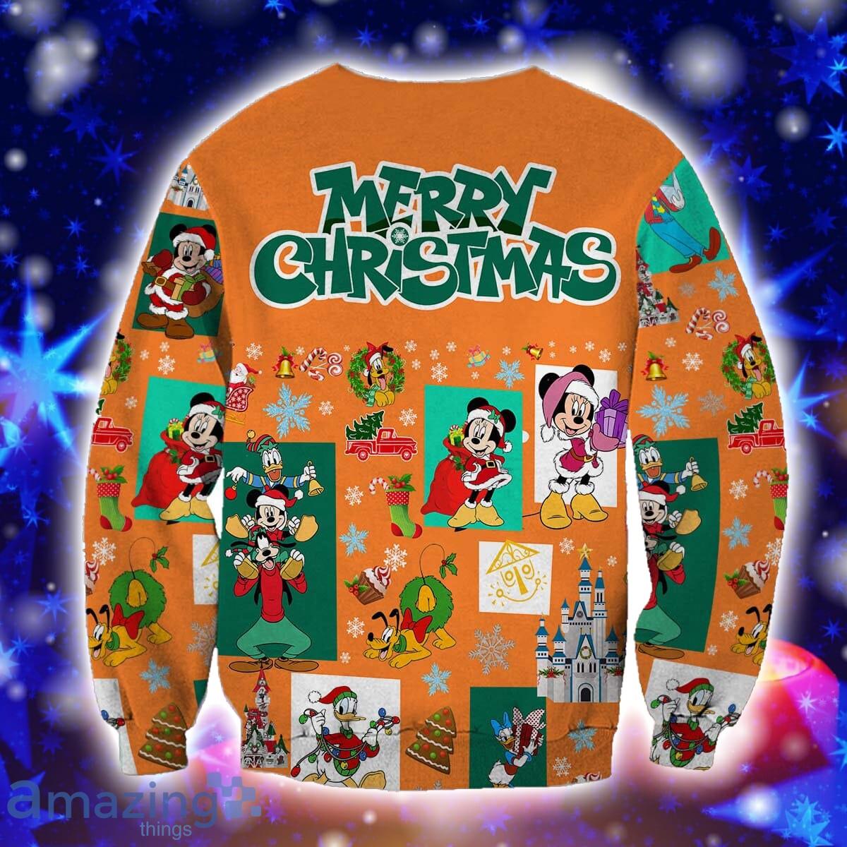 Goofy Dog Pattern Xmas Yellow Christmas Disney Sweaters Matching