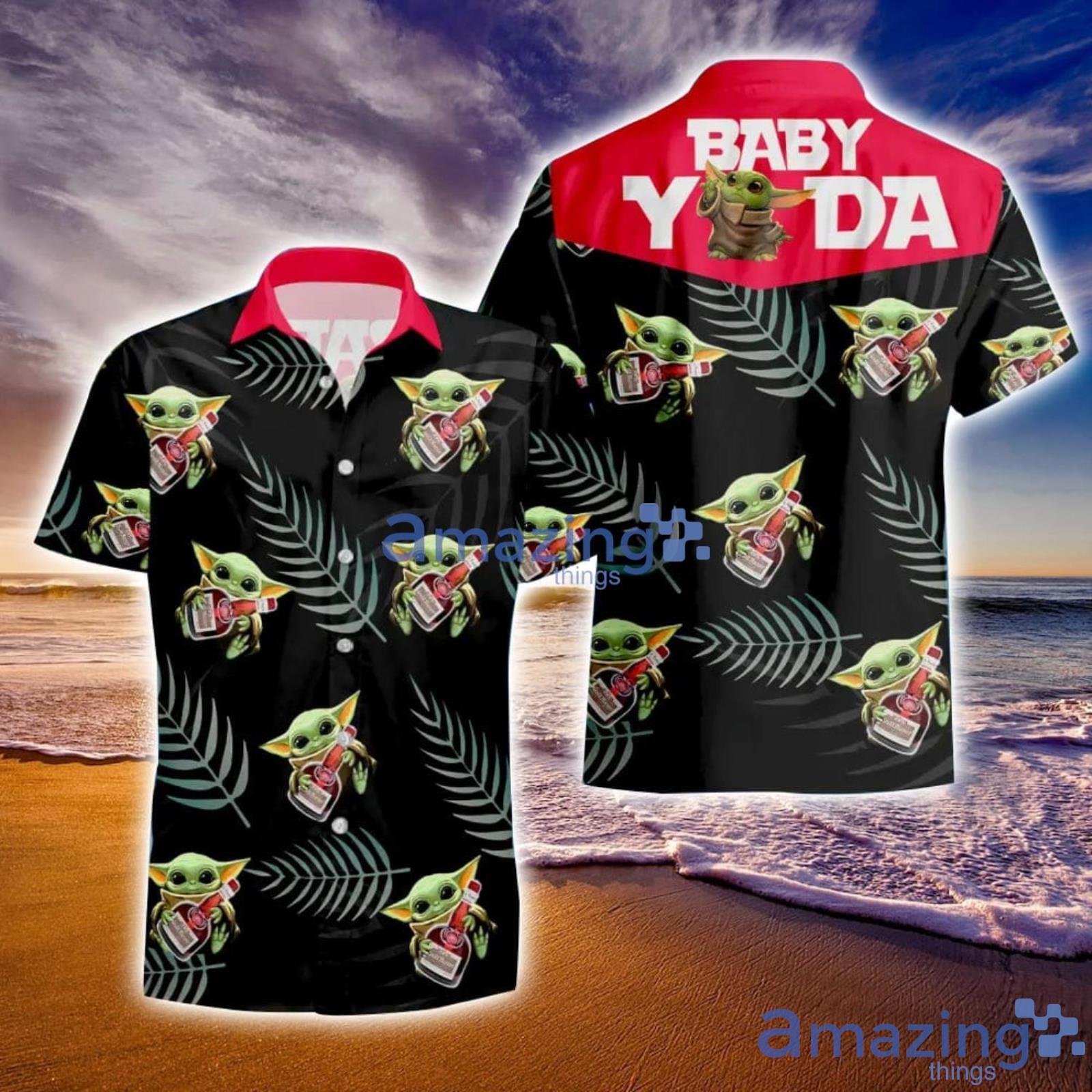 Grand Marnier Baby Yoda Hug Tropical Hawaiian Shirt And Shorts Aloha Summer Gift For Men And Women Product Photo 1