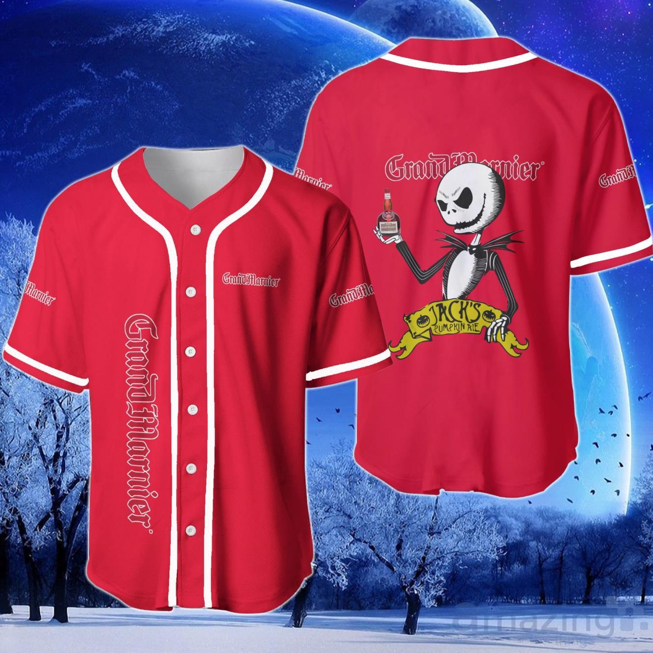 Grand Marnier Halloween Jack Skellington Nightmare Baseball Jersey Product Photo 1