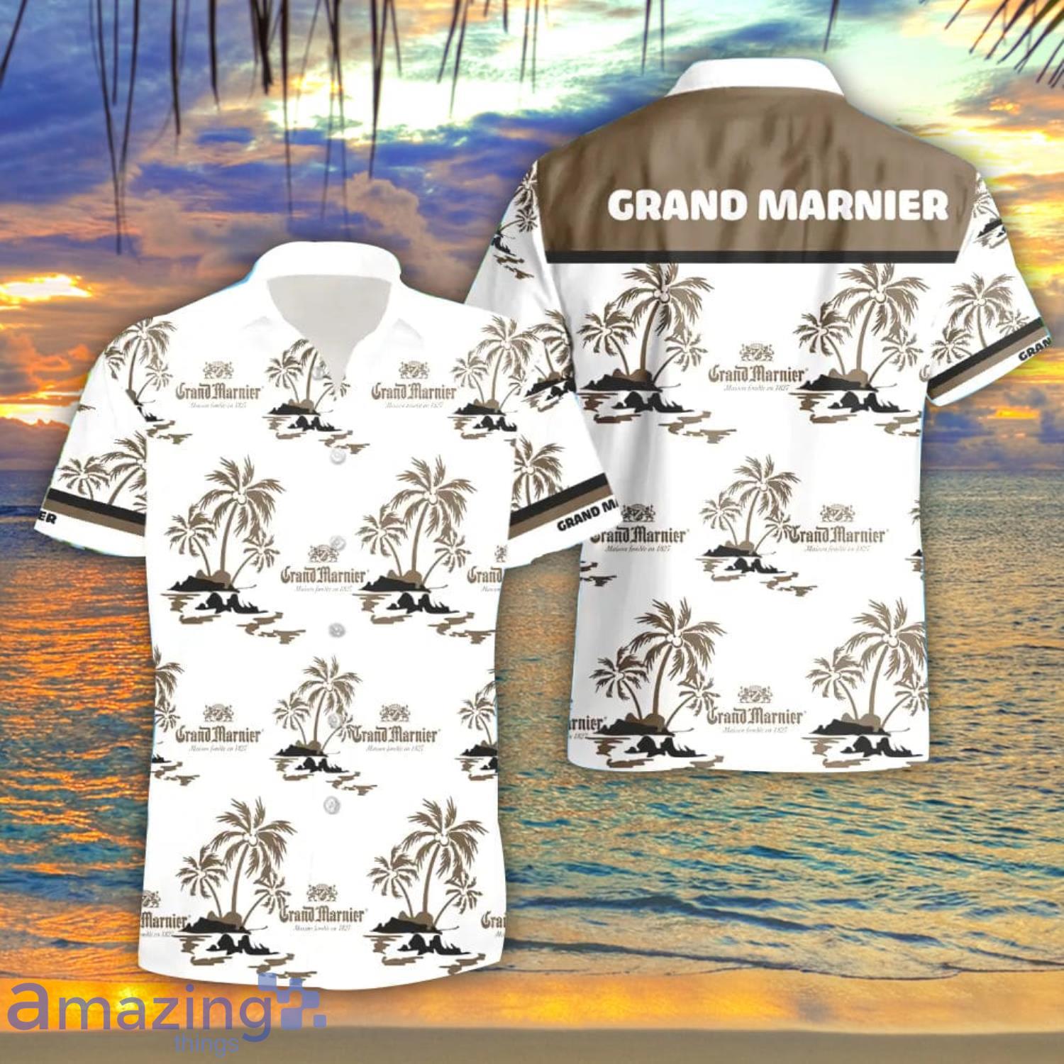 Grand Marnier Summer Beach Coconut Pattern Hawaiian Shirt And Shorts Men And Women Gift Product Photo 1