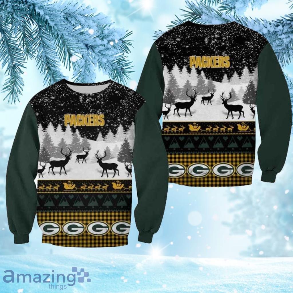 Green Bay Packers Casual Christmas Sweatshirt Sweater 3D Gift For Fans Product Photo 1