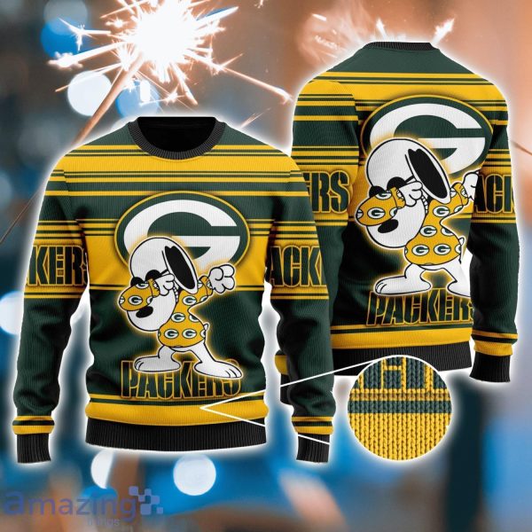 Green Bay Packers Snoopy Lover Ugly Christmas Sweater