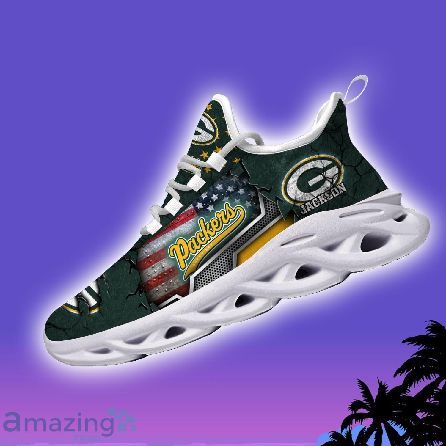 Green Bay Packers NFL Clunky Sneakers Custom Name Sport Max Soul