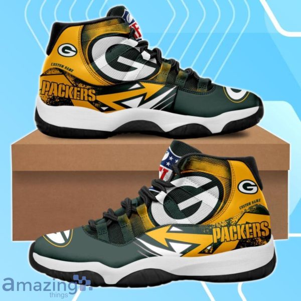 Green Bay Packers Custom Name Air Jordan 11 Sneakers Shoes