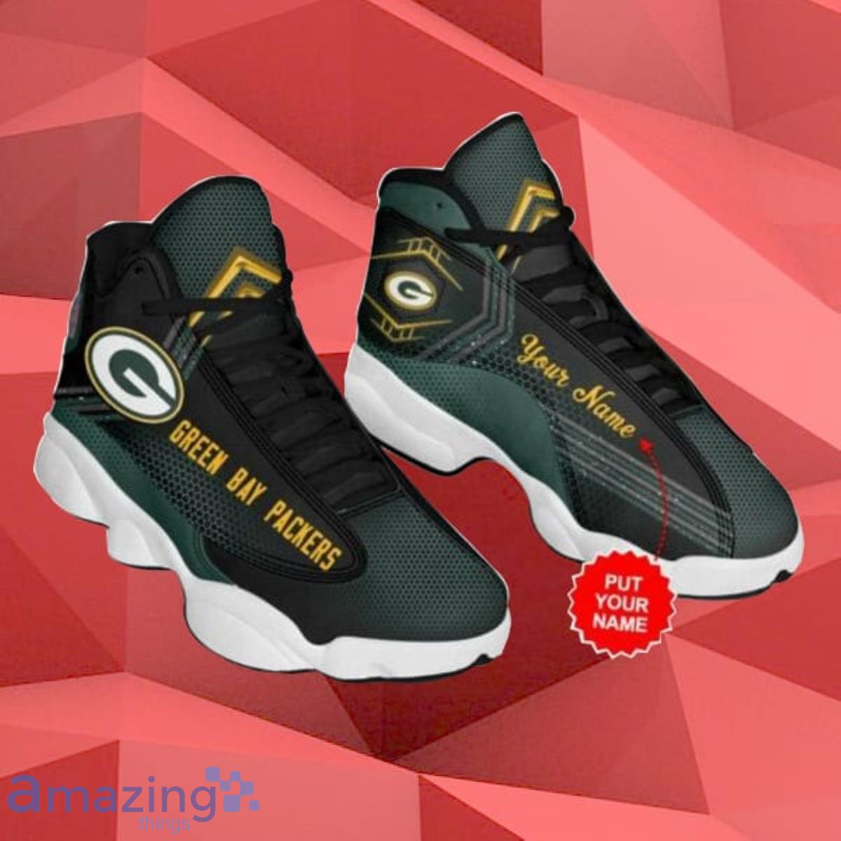 Green Bay Packers Air Jordan 13 Shoes, Custom Packers Footwear