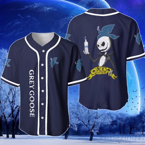 Grey Goose Vodka Halloween Jack Skellington Nightmare Baseball Jersey Product Photo 1