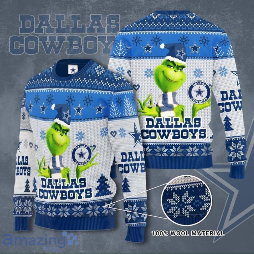 Dallas Cowboys Grinch Toilet 3D Ugly Christmas Sweater