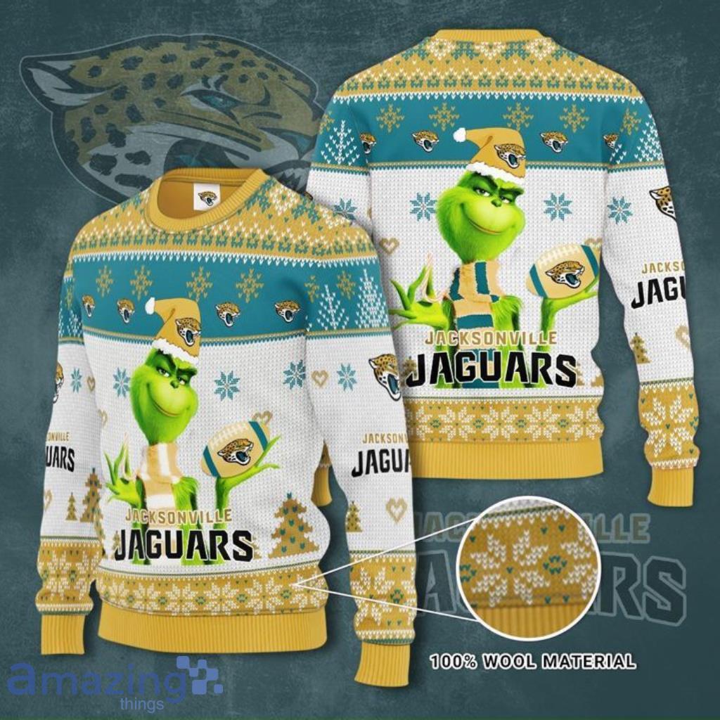 Grinch Jacksonville Jaguars 3D Ugly Christmas Sweater