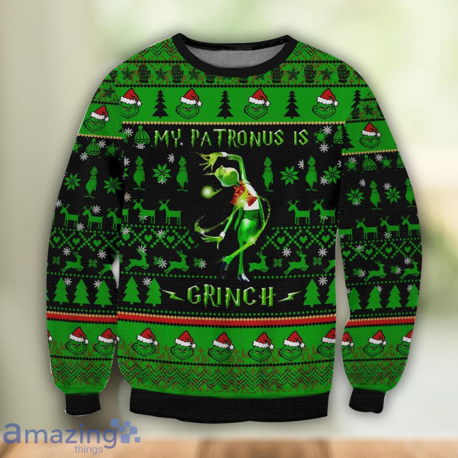 Grinch Seattle Seahawks 3D Ugly Christmas Sweater