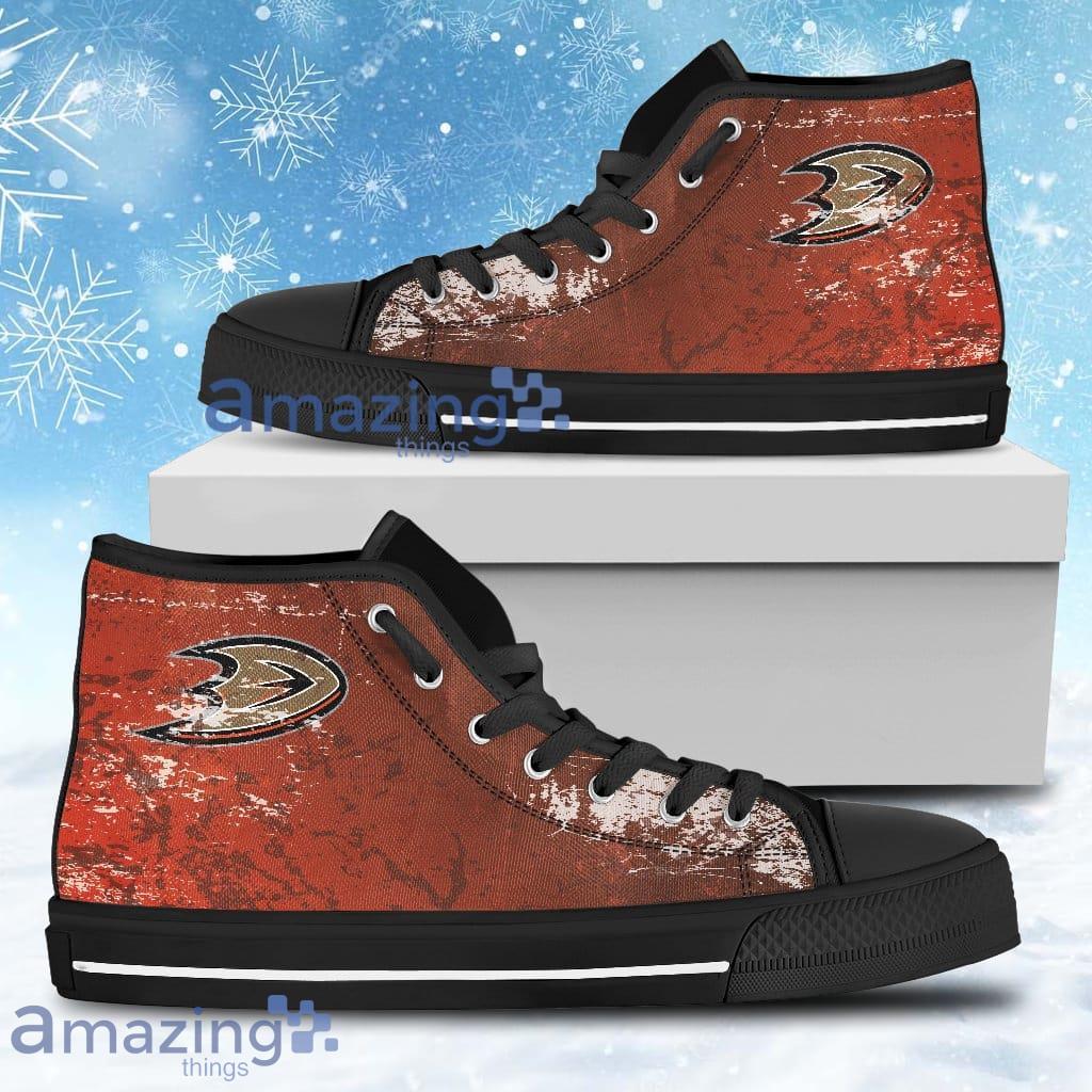 Grunge Vintage Logo Anaheim Ducks High Top Shoes For Men And Women Product Photo 1