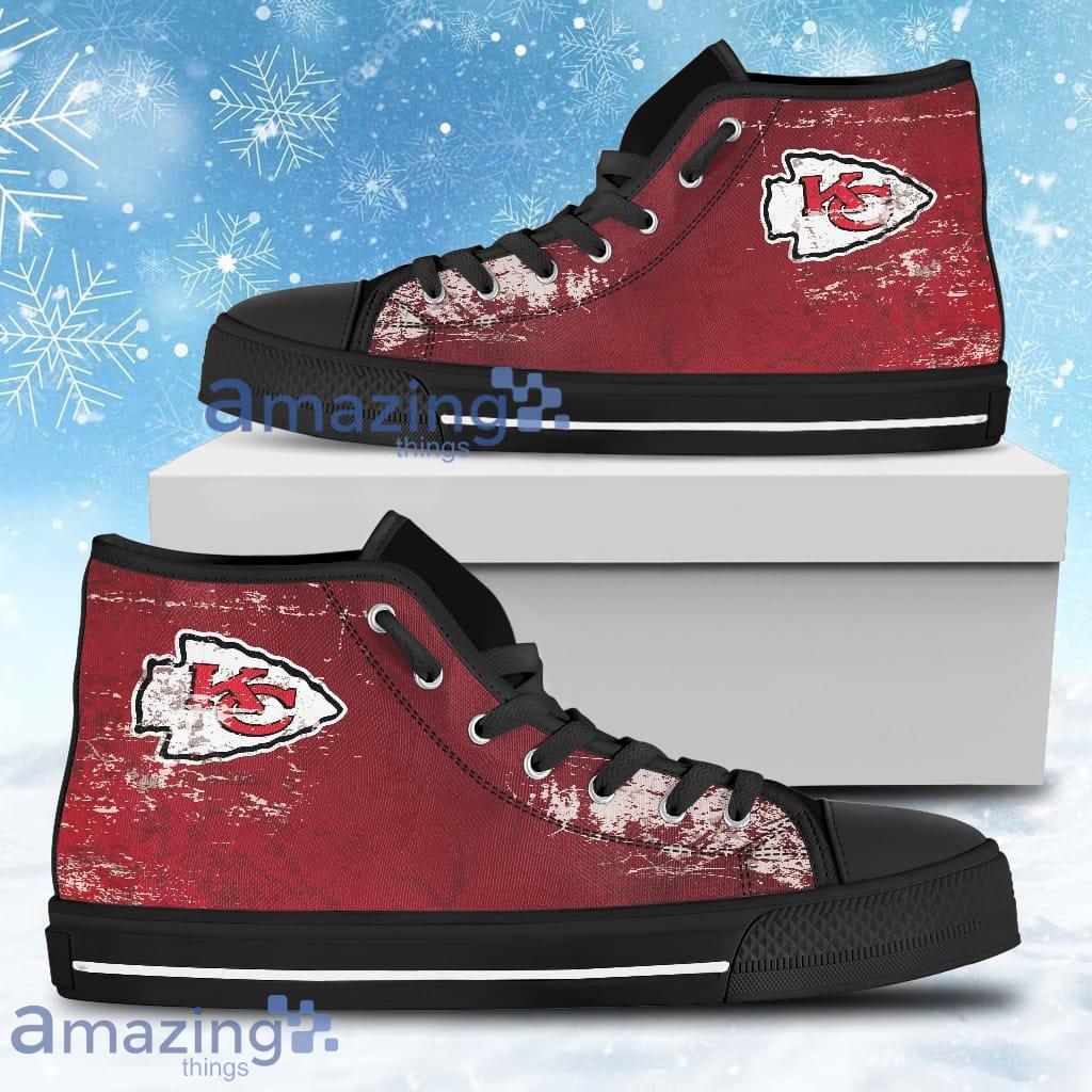 Grunge Vintage Logo Kansas City Chiefs High Top Shoes For Men And Women