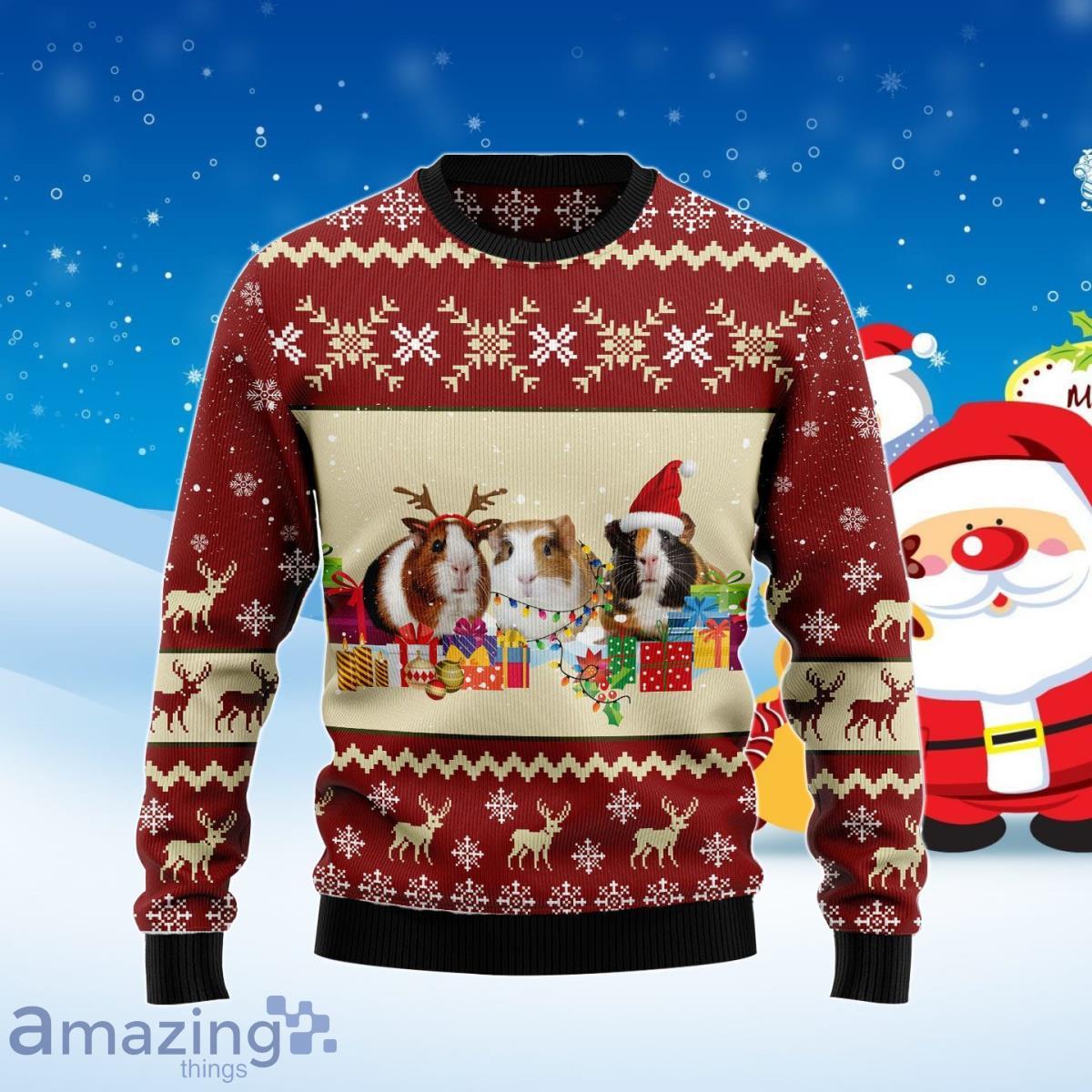 Guinea Pig Snow Ugly Christmas Sweater Best Gift For Men And Women Product Photo 1