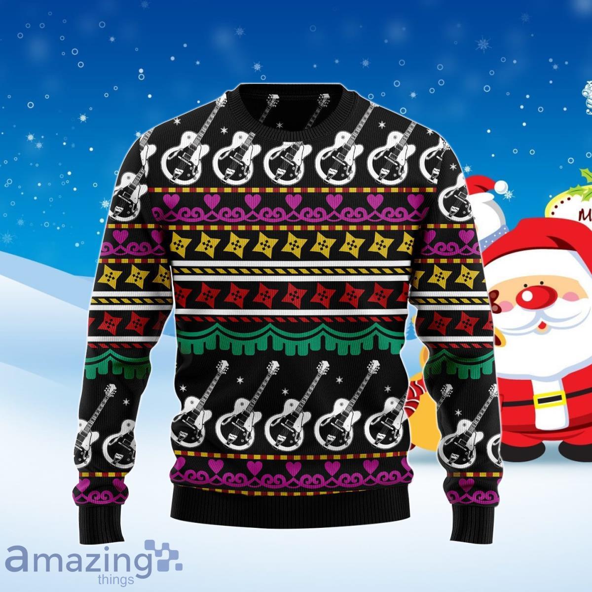 Guitar Christmas Ugly Christmas Sweater Best Gift For Men And Women Product Photo 1