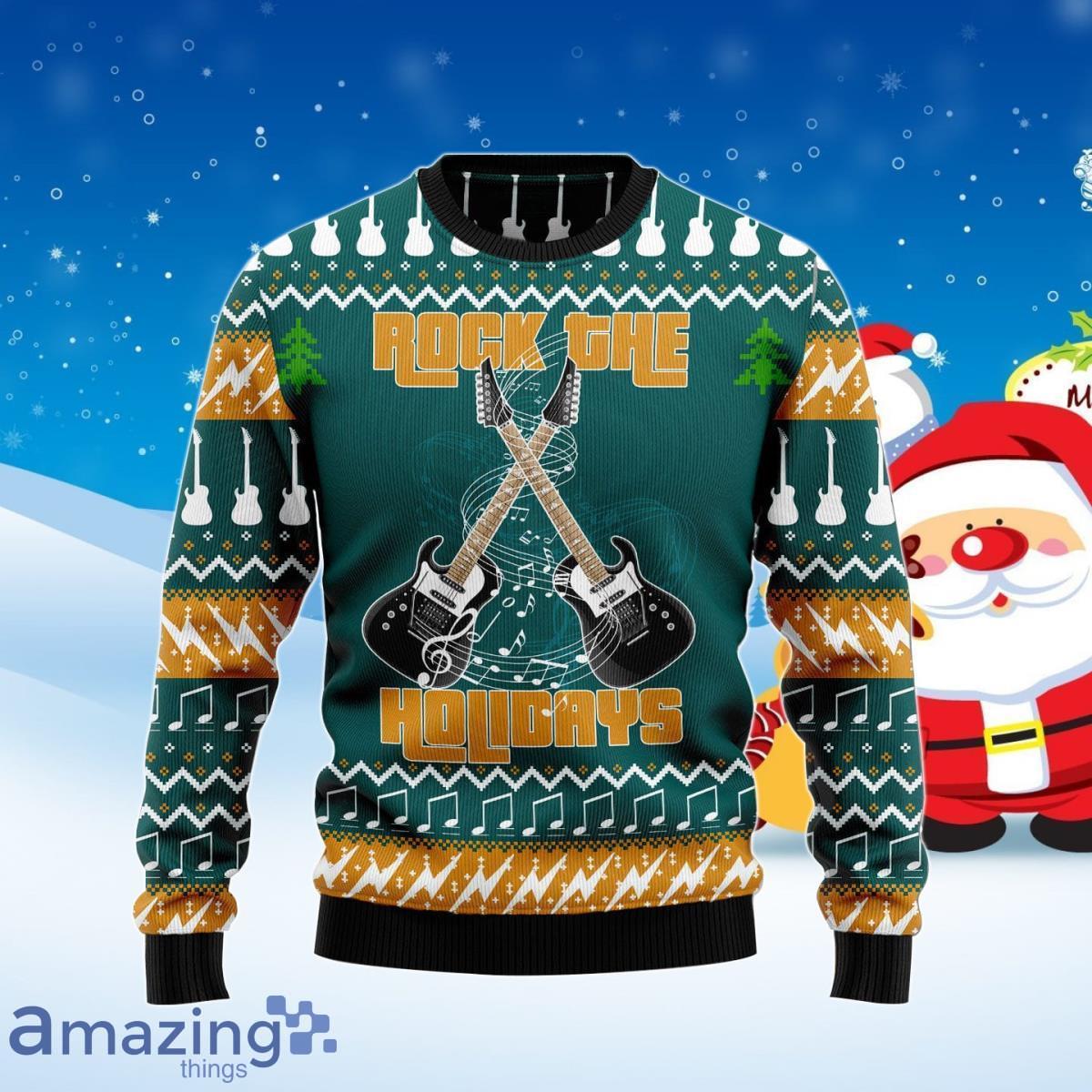 Guitar Rock The Holiday Ugly Christmas Sweater Best Gift For Men And Women Product Photo 1