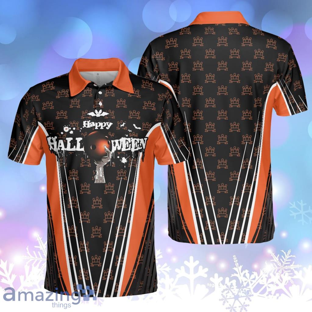 Happy Halloween And Happy Bowling Polo Shirt V2, Bowling Shirt For Men Product Photo 1