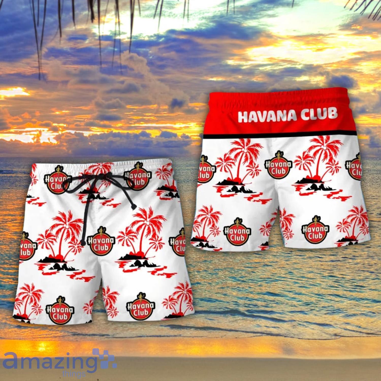 Havana Club Summer Beach Coconut Pattern Hawaiian Shirt And Shorts Men And Women Gift Product Photo 1
