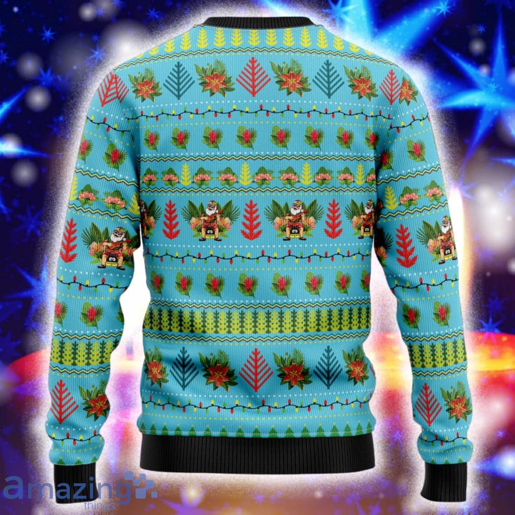 Hawaiian Christmas Santa Claus Special Design For Christmas Holiday Ugly Christmas Sweater Product Photo 1