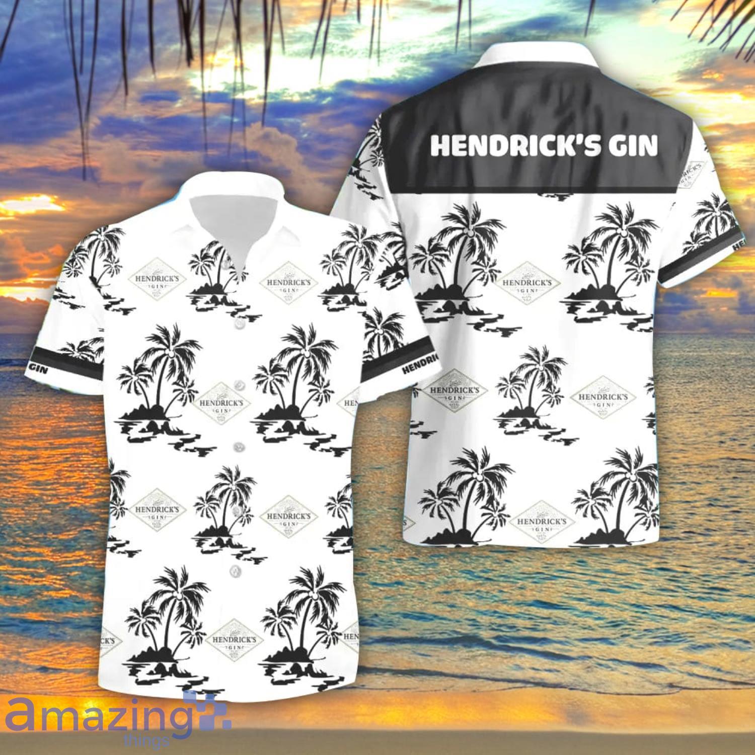 Hendrick's Gin Summer Beach Coconut Pattern Hawaiian Shirt And Shorts Men And Women Gift Product Photo 1