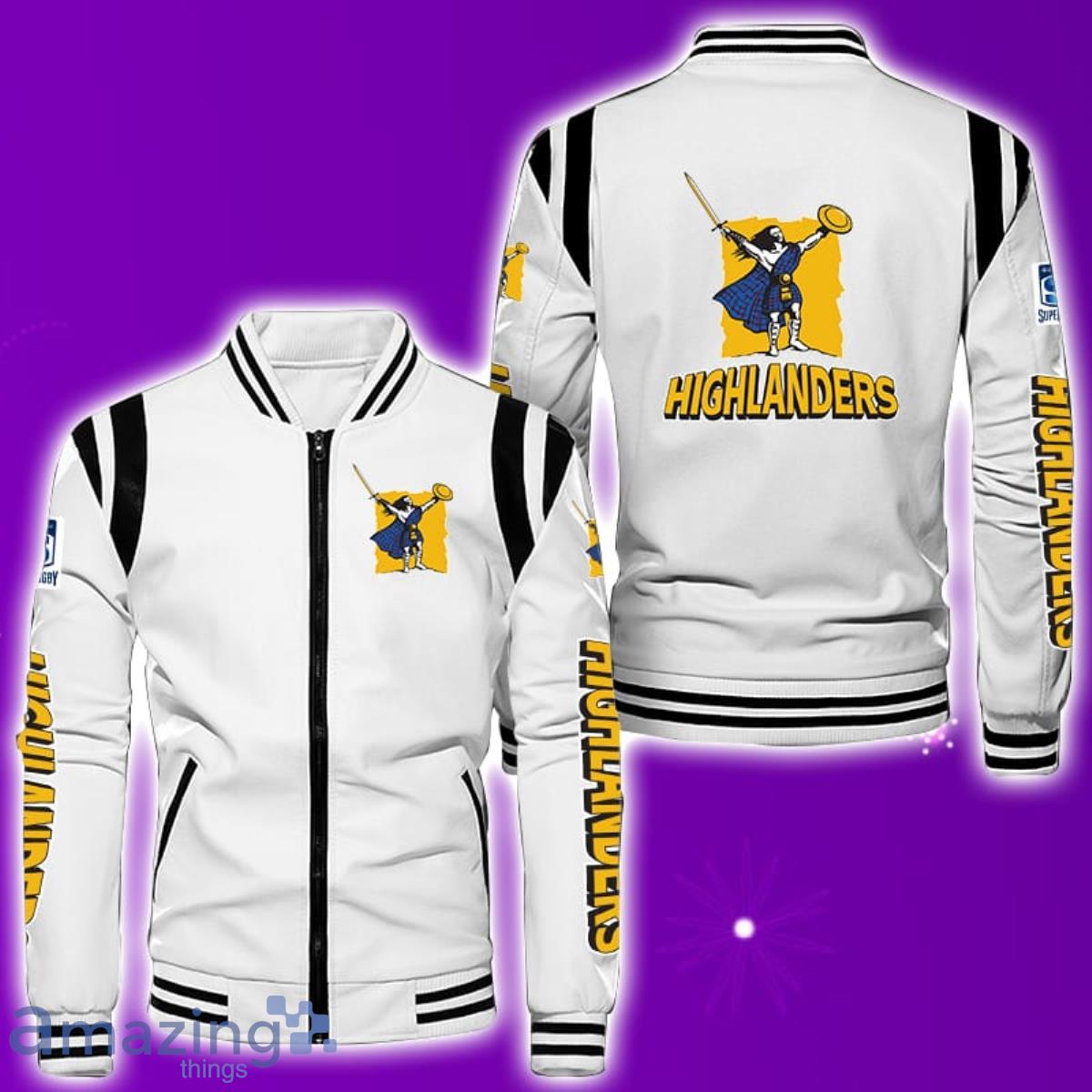 Highlanders Leather Bomber Jacket Best Gift For Men And Women Fans image Highlanders Leather Bomber Jacket Best Gift For Men And Women Fans Product Photo 2