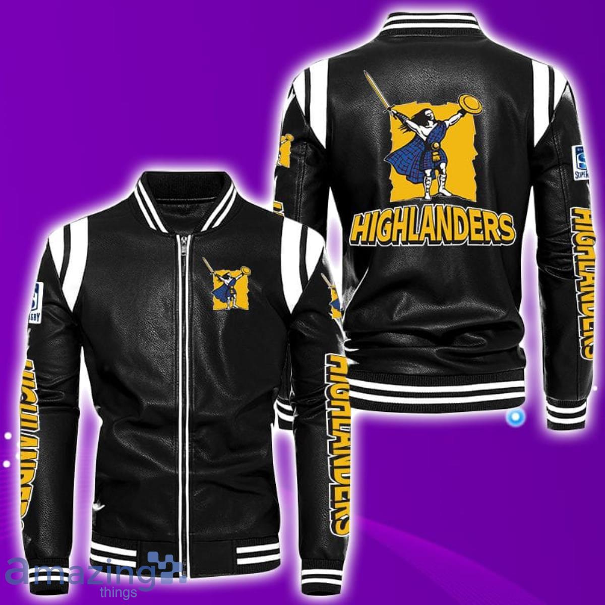 Highlanders Leather Bomber Jacket Best Gift For Men And Women Fans Product Photo 1 Highlanders Leather Bomber Jacket Best Gift For Men And Women Fans Product Photo 1