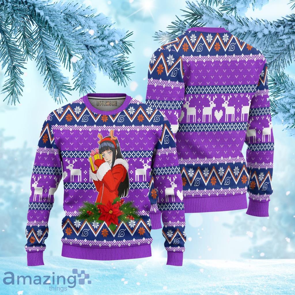 Hinata Naruto Ugly Christmas Sweater 3D Gift For Big Fans Product Photo 1