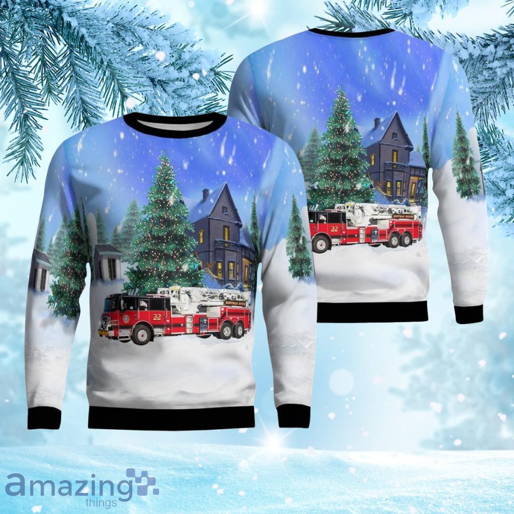 Hoffman Estates, Illinois, Hoffman Estates Fire Department Christmas Ugly Sweater 3D Gift For Men And Women Product Photo 1