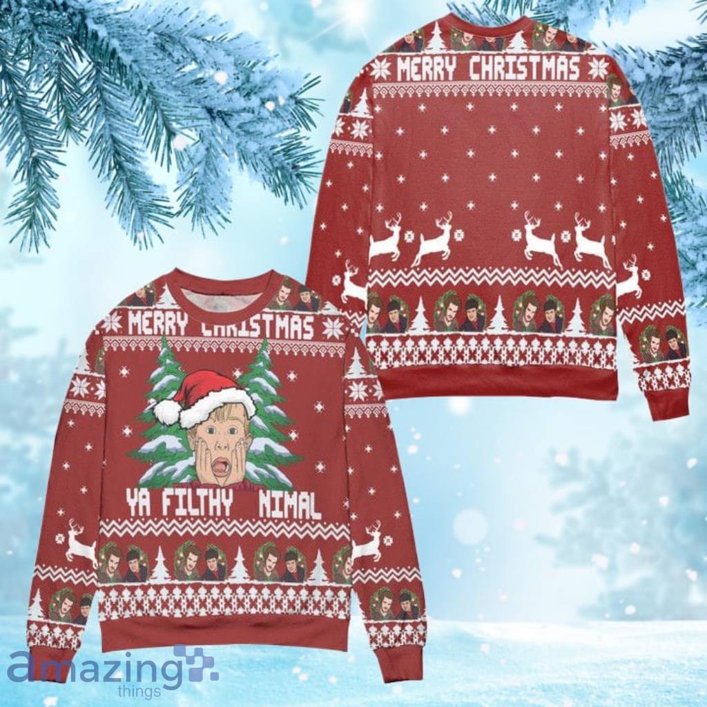 Home Alone Merry Christmas Ya Filthy Nimal Ugly Christmas Sweater - Red Product Photo 1