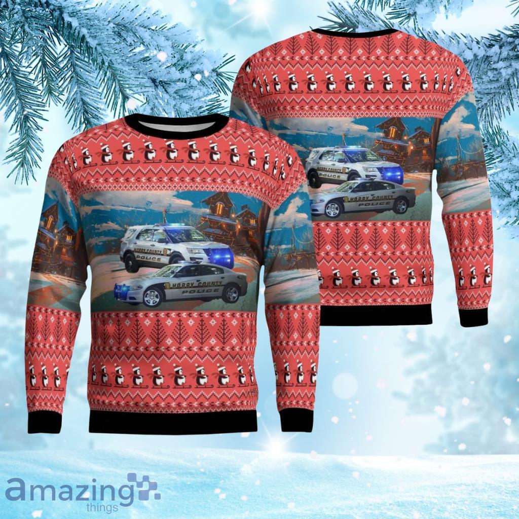 Horry, South Carolina, Horry County Police Department Christmas Ugly Sweater 3D Gift For Men And Women Product Photo 1