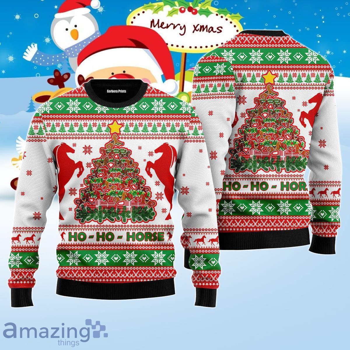 Horse Christmas Tree Ugly Christmas Sweater Best Gift For Men And Women Product Photo 1
