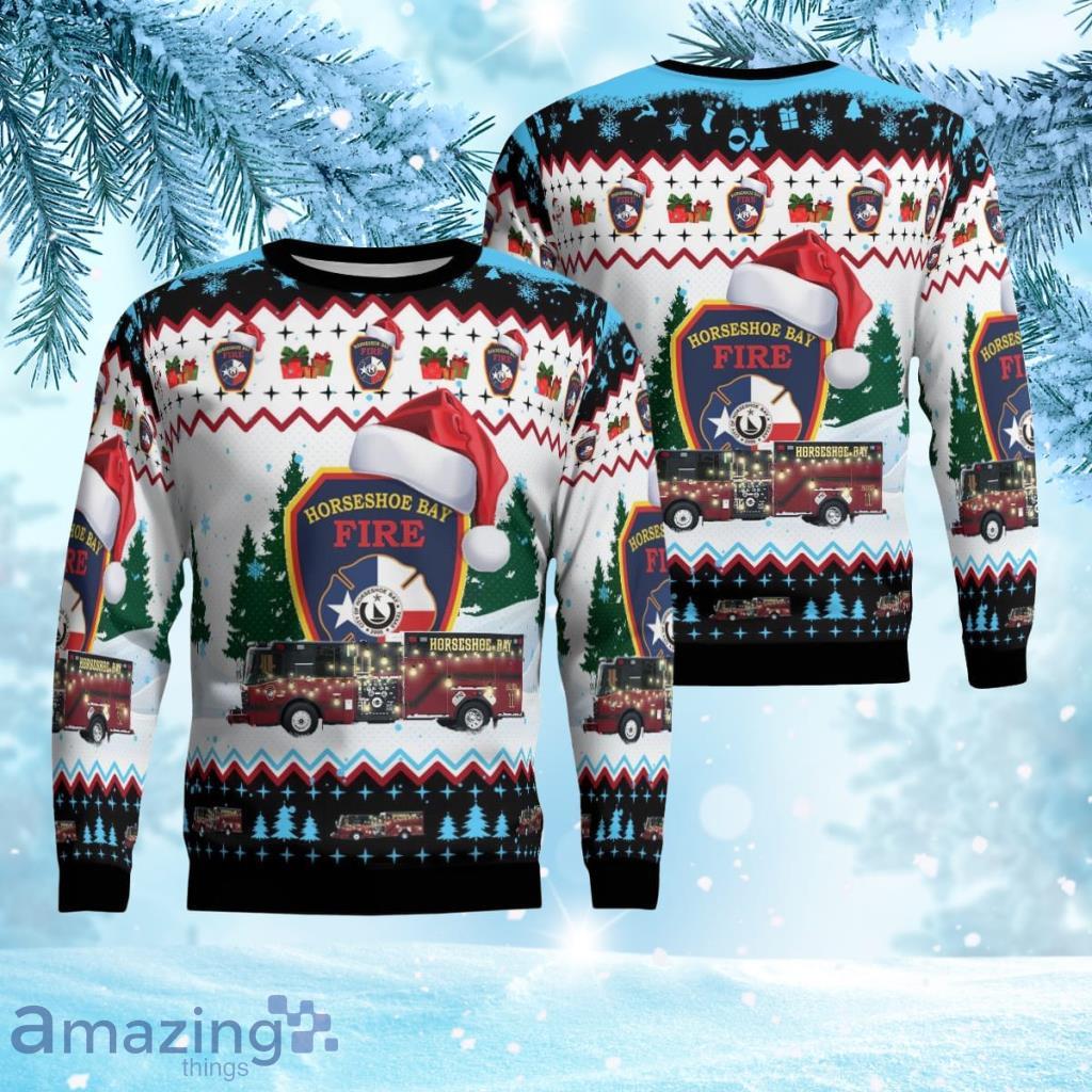Horseshoe Bay Fire Department, Horseshoe Bay, Texas Christmas Ugly Sweater 3D Gift For Men And Women Product Photo 1