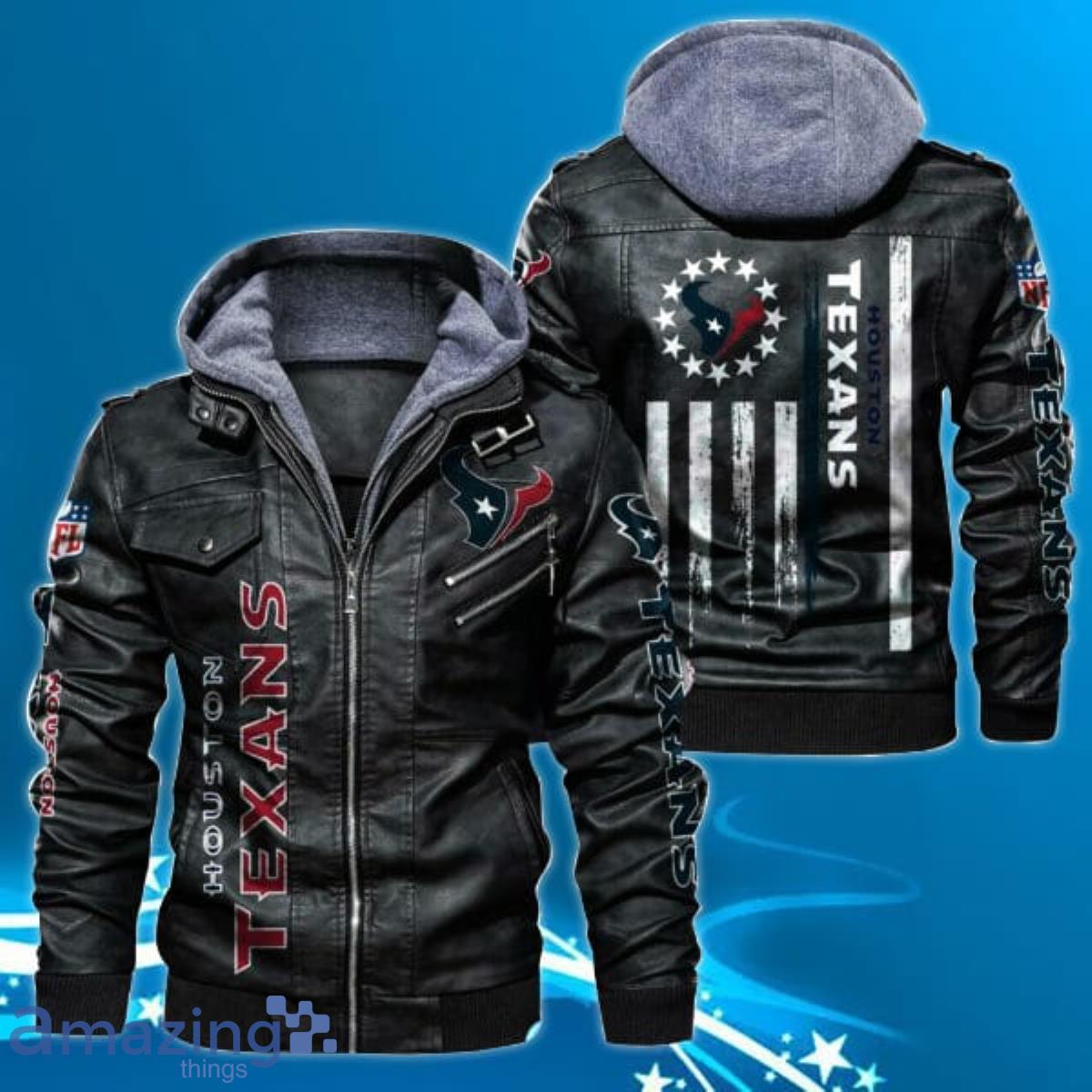 Houston Texans NFL Leather Jacket Impressive Gift Top For Men Product Photo 1