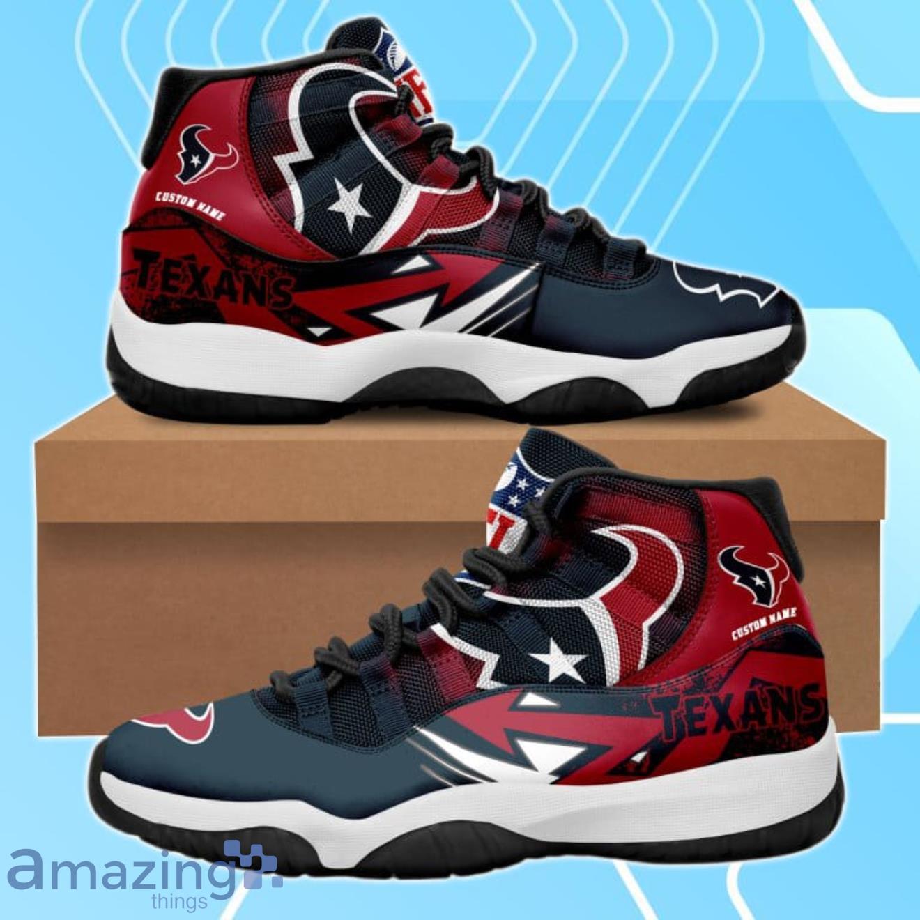 Custom Name Texas Longhorns Air Jordan 13 Sneaker Shoes - Banantees